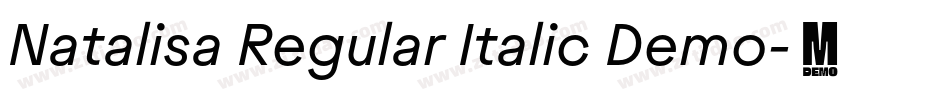 Natalisa Regular Italic Demo字体转换
